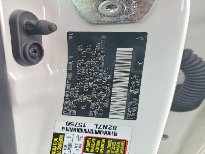 2014 TOYOTA SEQUOIA PLATINUM  