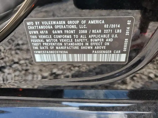 2014 VOLKSWAGEN PASSAT SEL  