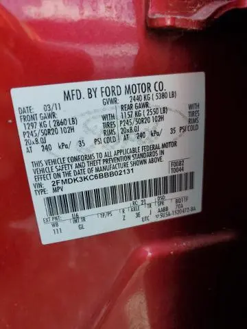 2011 FORD EDGE LIMITED  