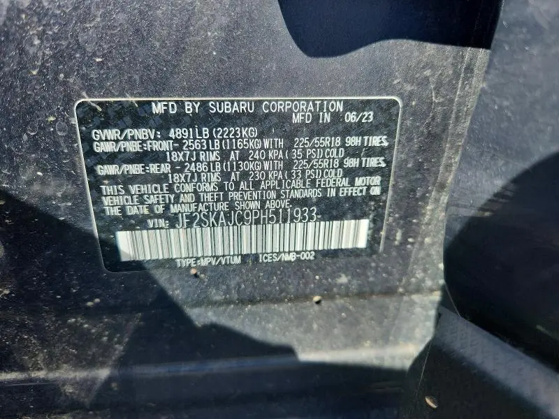 2023 SUBARU FORESTER SPORT  