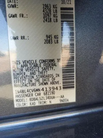 2021 NISSAN ALTIMA SR