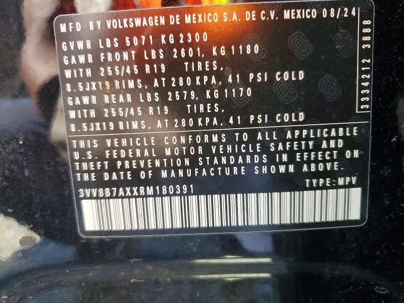 2024 VOLKSWAGEN TIGUAN SE R-LINE BLACK  