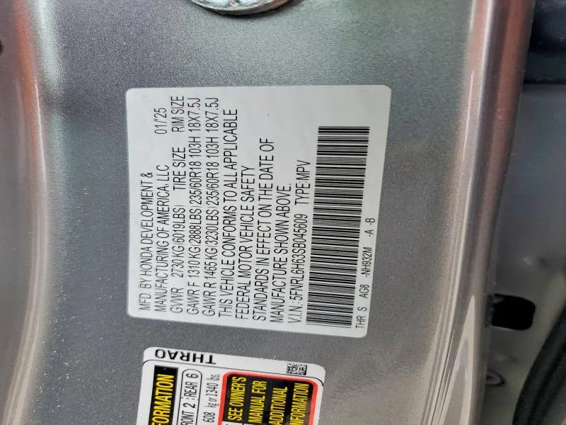2025 HONDA ODYSSEY EXL  