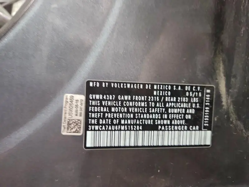 2015 VOLKSWAGEN GOLF SPORTWAGEN TDI S  