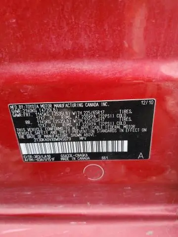 2011 TOYOTA RAV4 LIMITED  