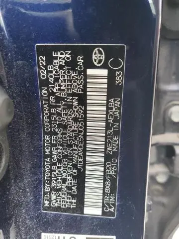 2022 TOYOTA COROLLA LE  