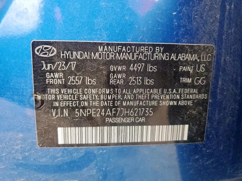 2018 HYUNDAI SONATA SE  
