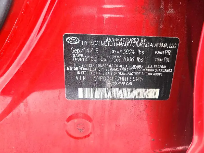 2017 HYUNDAI ELANTRA SE  