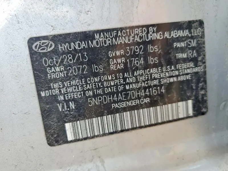 2013 HYUNDAI ELANTRA GLS  