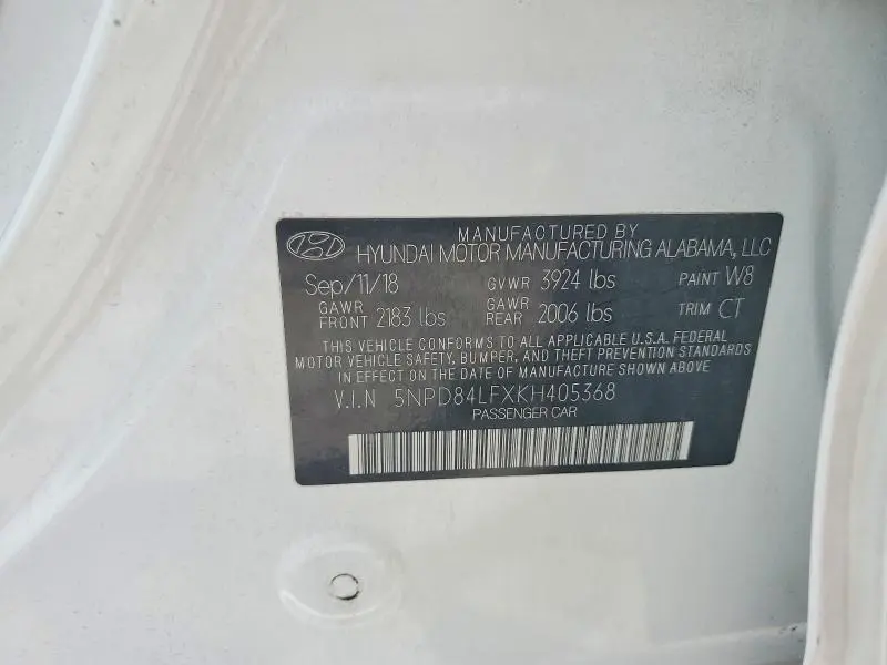 2019 HYUNDAI ELANTRA VALUE EDITION  