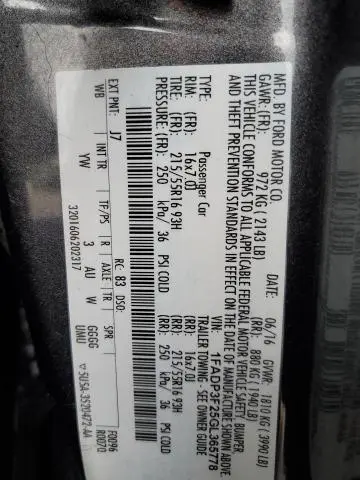 2016 FORD FOCUS SE  