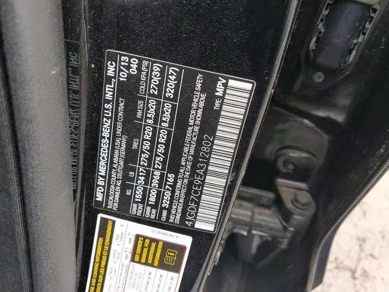 2014 MERCEDES-BENZ GL 450 4MATIC  