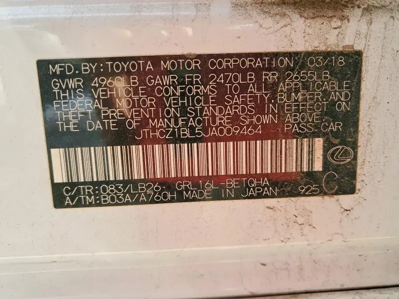 2018 LEXUS GS 350 F SPORT  