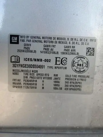 2013 CADILLAC SRX LUXURY COLLECTION  