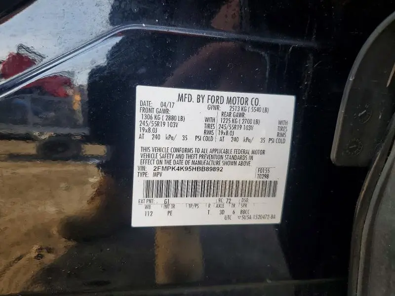 2017 FORD EDGE TITANIUM  