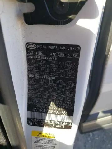 2014 LAND ROVER RANGE ROVER EVOQUE PURE PLUS  