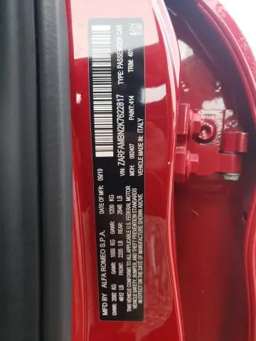 2019 ALFA ROMEO GIULIA TI  