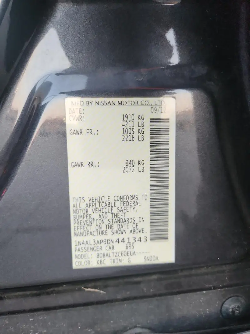 2013 NISSAN ALTIMA 2.5