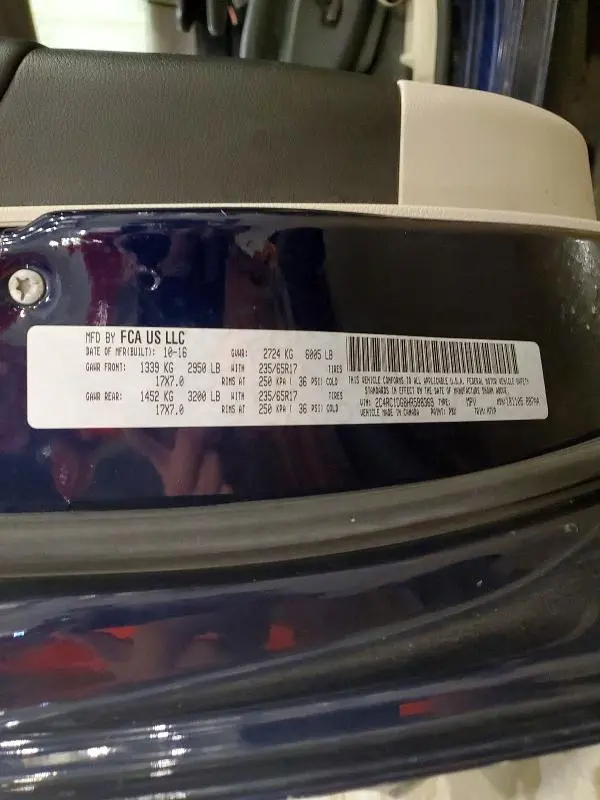 2017 CHRYSLER PACIFICA TOURING  