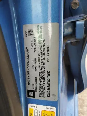 2018 CHEVROLET SPARK LS