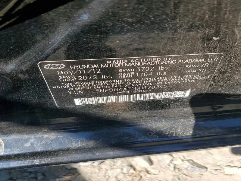 2013 HYUNDAI ELANTRA GLS  