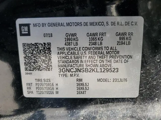 2019 CHEVROLET TRAX LS  