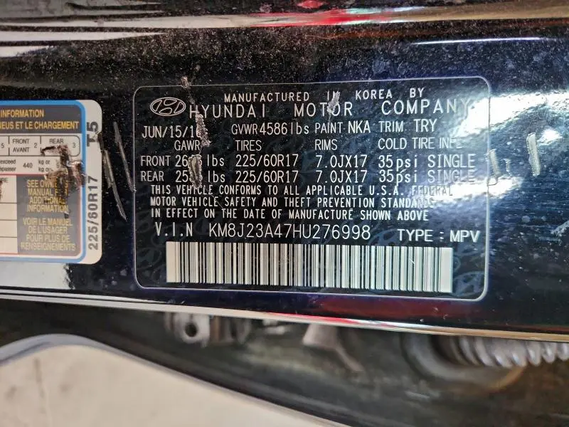 2017 HYUNDAI TUCSON SE  