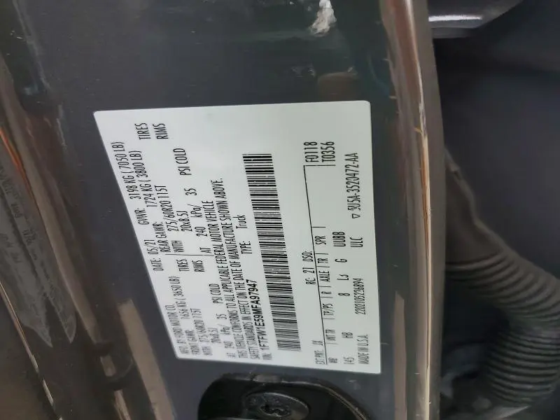 2021 FORD F150 SUPERCREW  