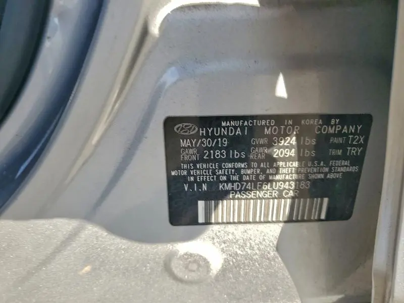 2020 HYUNDAI ELANTRA SE  