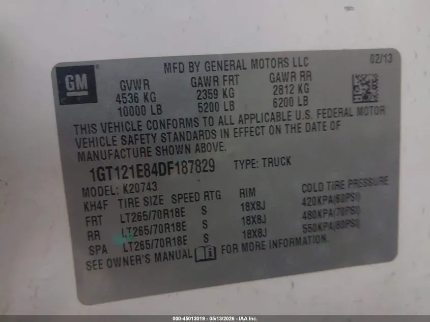 2013 GMC SIERRA 2500HD SLT