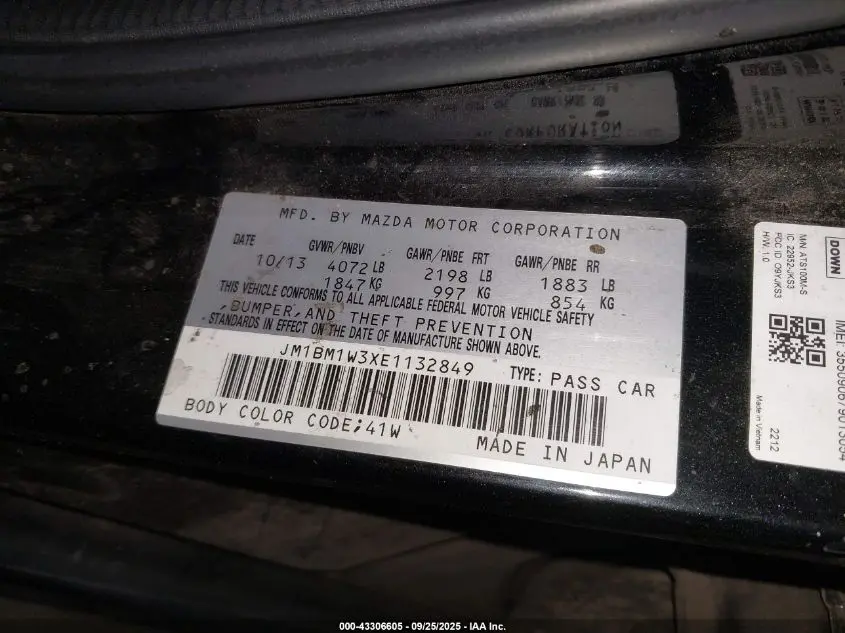 2014 MAZDA MAZDA3 S GRAND TOURING