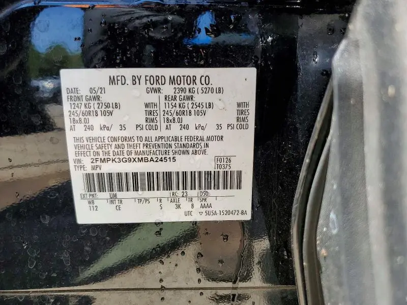 2021 FORD EDGE SE  