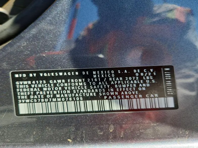 2021 VOLKSWAGEN JETTA S  