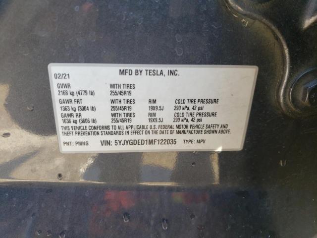 2021 TESLA MODEL Y 