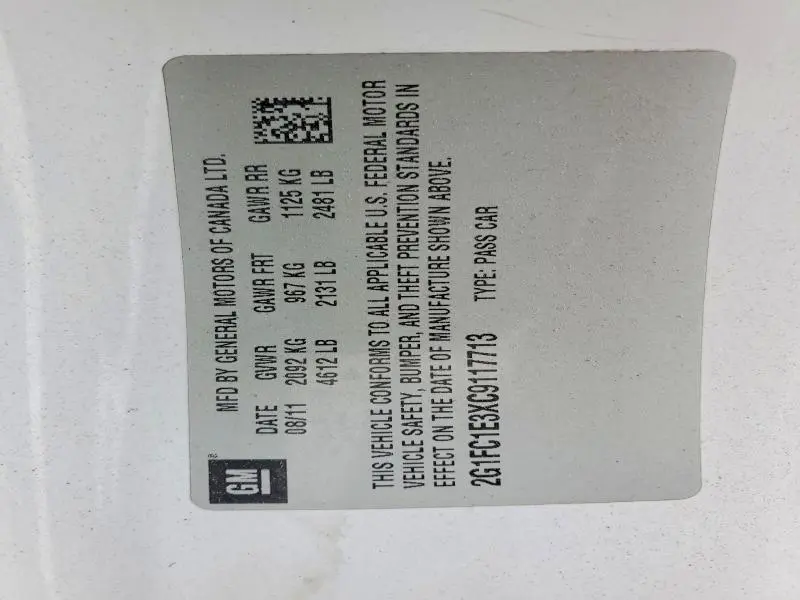 2012 CHEVROLET CAMARO LT  