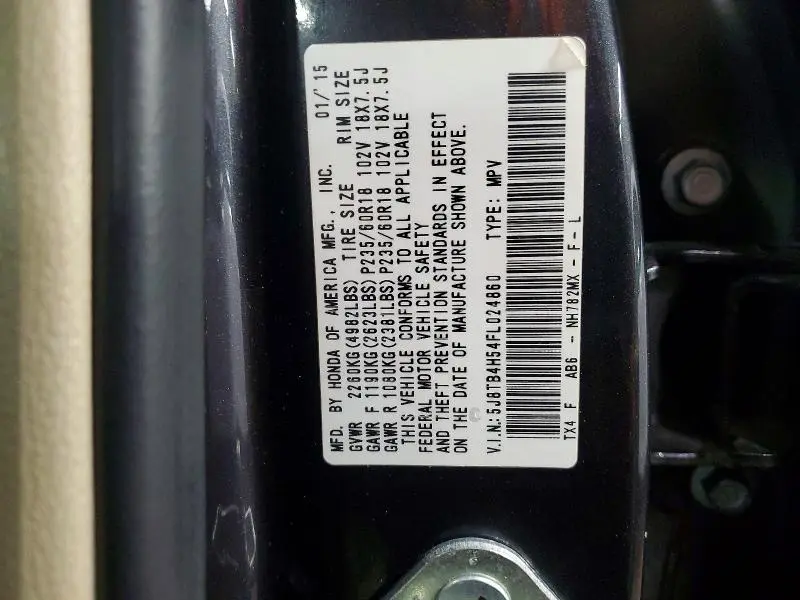 2015 ACURA RDX TECHNOLOGY  