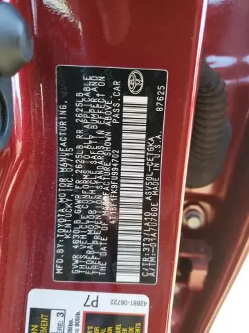 2015 TOYOTA CAMRY LE  