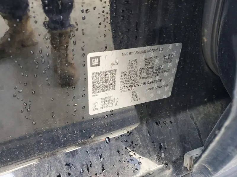 2019 CHEVROLET TAHOE K1500 PREMIER  