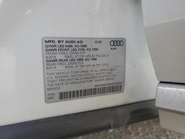 2021 AUDI Q5 PREMIUM  