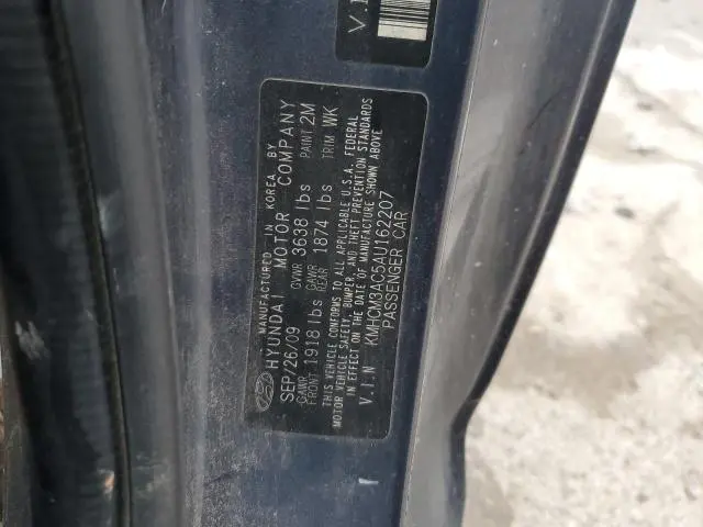 2010 HYUNDAI ACCENT BLUE