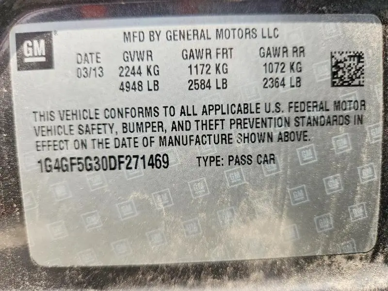 2013 BUICK LACROSSE PREMIUM  