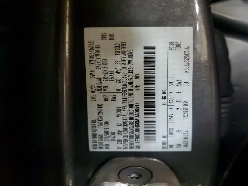 2021 FORD ESCAPE SEL  