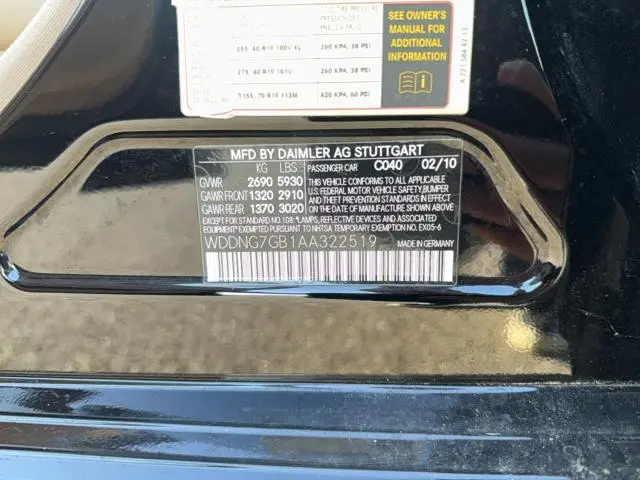 2010 MERCEDES-BENZ S 600  