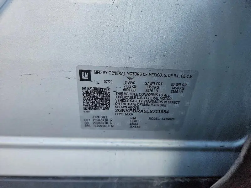 2020 CHEVROLET BLAZER 1LT  