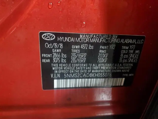 2019 HYUNDAI SANTA FE SE
