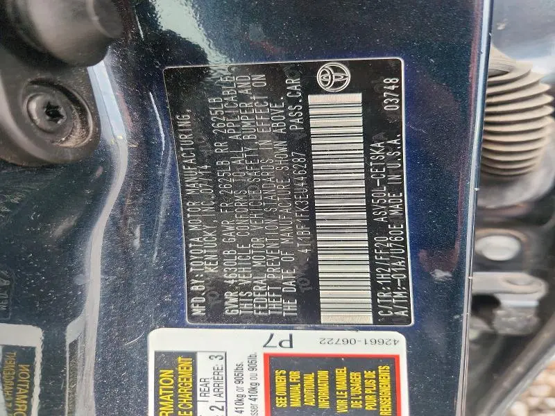 2014 TOYOTA CAMRY SE  