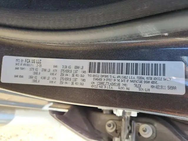 2020 RAM 1500 LARAMIE  