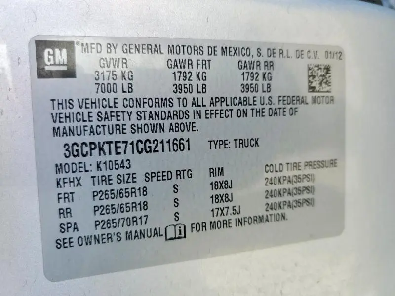 2012 CHEVROLET SILVERADO K1500 LTZ  