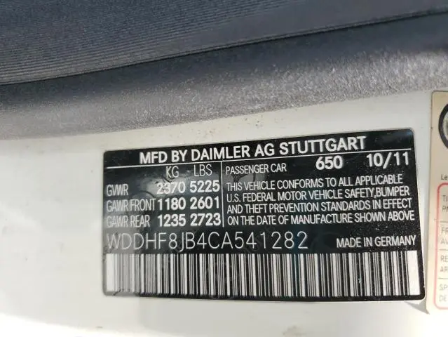 2012 MERCEDES-BENZ E 350 4MATIC  