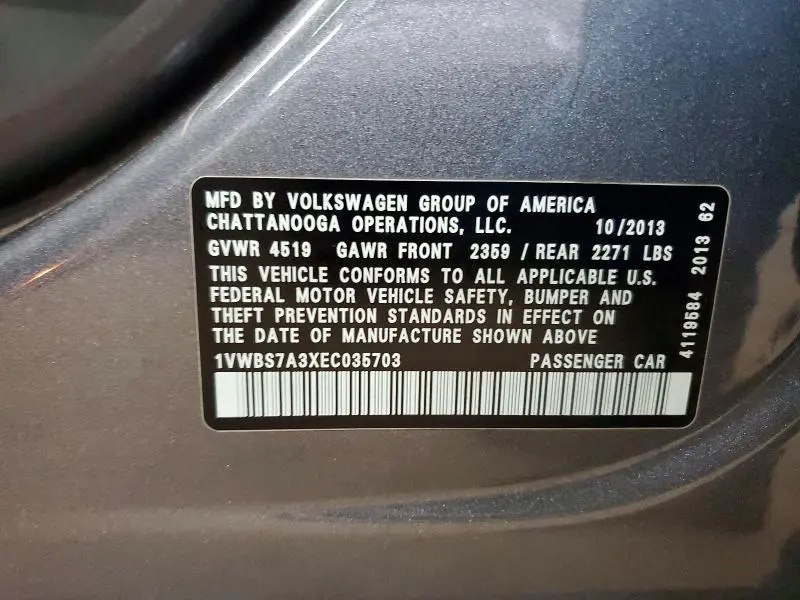 2014 VOLKSWAGEN PASSAT SE  